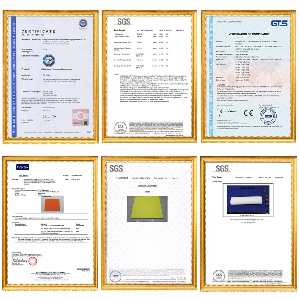 Business Indoor Playground certificate Business Indoor Playground certificate